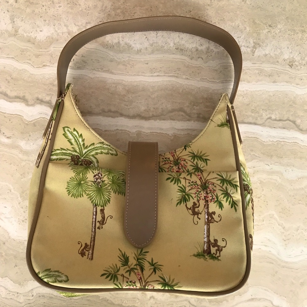 FESTIVAL TROPICAL CANVAS PALM TREE/MONKEY PURSE